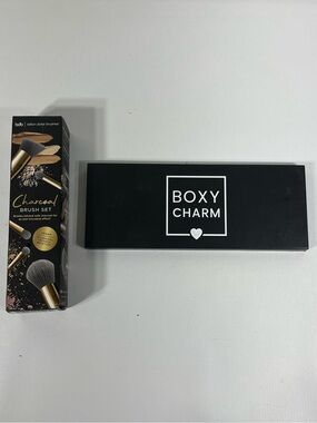 Boxycharm Eyeshadow Palette and bdb Charcoal Brush Set of 2 Bundle Lot